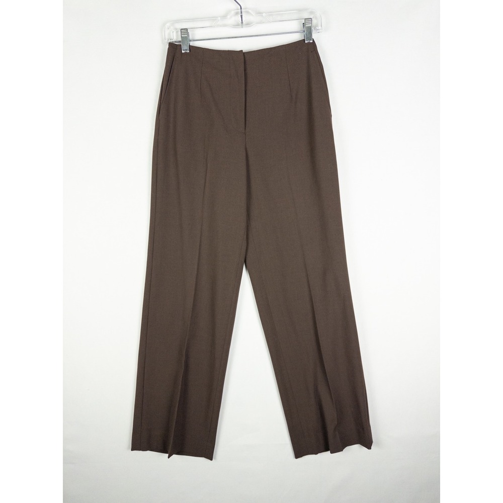 Talbots Petites Stretch Trousers Womens 2P Brown Straight Leg NWT Quiet‎ Luxury